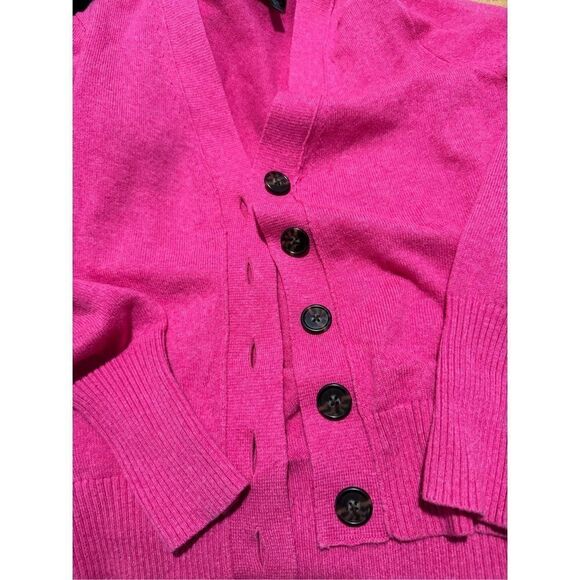J. Crew 100% cashmere pink button front S - Picture 4 of 5